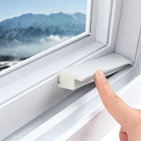 แถบซีลหน้าต่างแบบมีกาวในตัวรูปตัว Z ป้องกันลม ป้องกันเสียงรบกวน สำหรับประตูหน้าต่างบานเลื่อน ทนทาน ติดตั้งง่าย 2