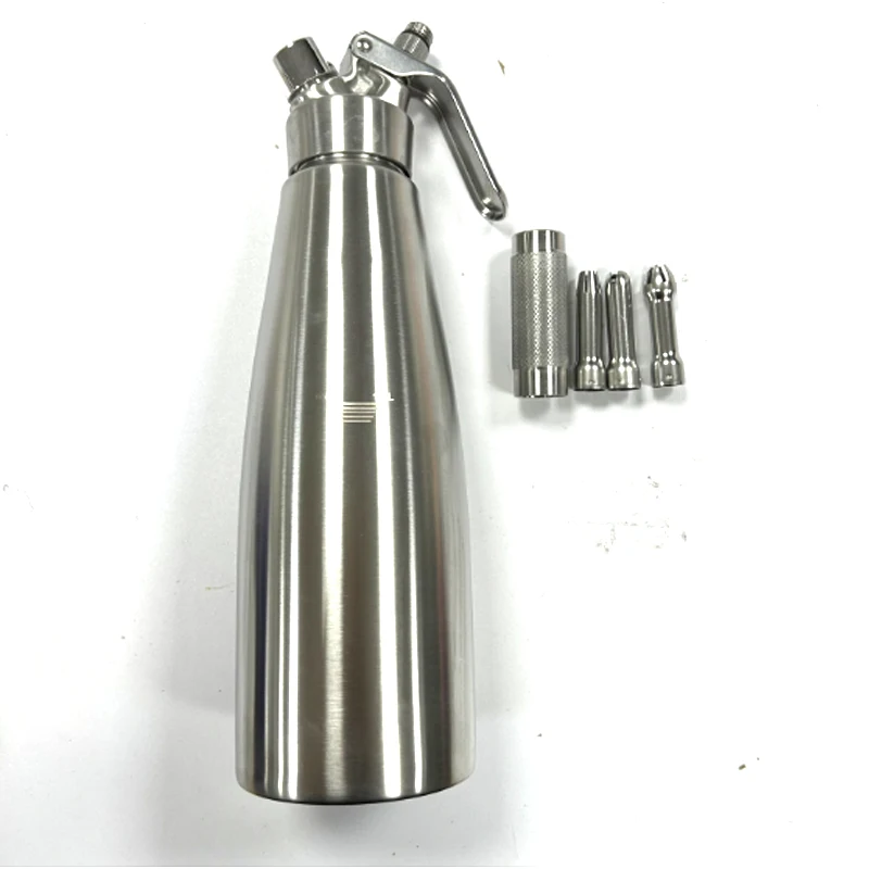 Description Picture 5 of item0.5L/1L Professional 304#stainless steel/Aluminum Cream Foamer Gun Whipper Butter Dispenser Coffee Dessert Cake DIY Bake Tools