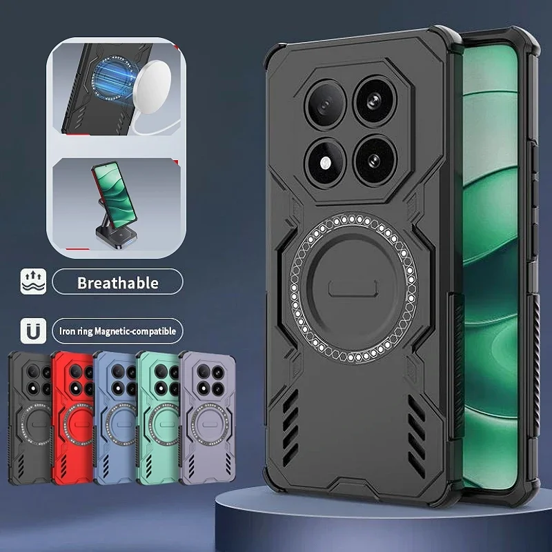 Enhanced Armor Heat Dissipation Magnetic Wireless Charging Case