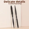 Hair Round Brush Comb Small Nylon Bristles Brush With Wooden Handle, For Curly Wavy Thick Thin Hair 2
