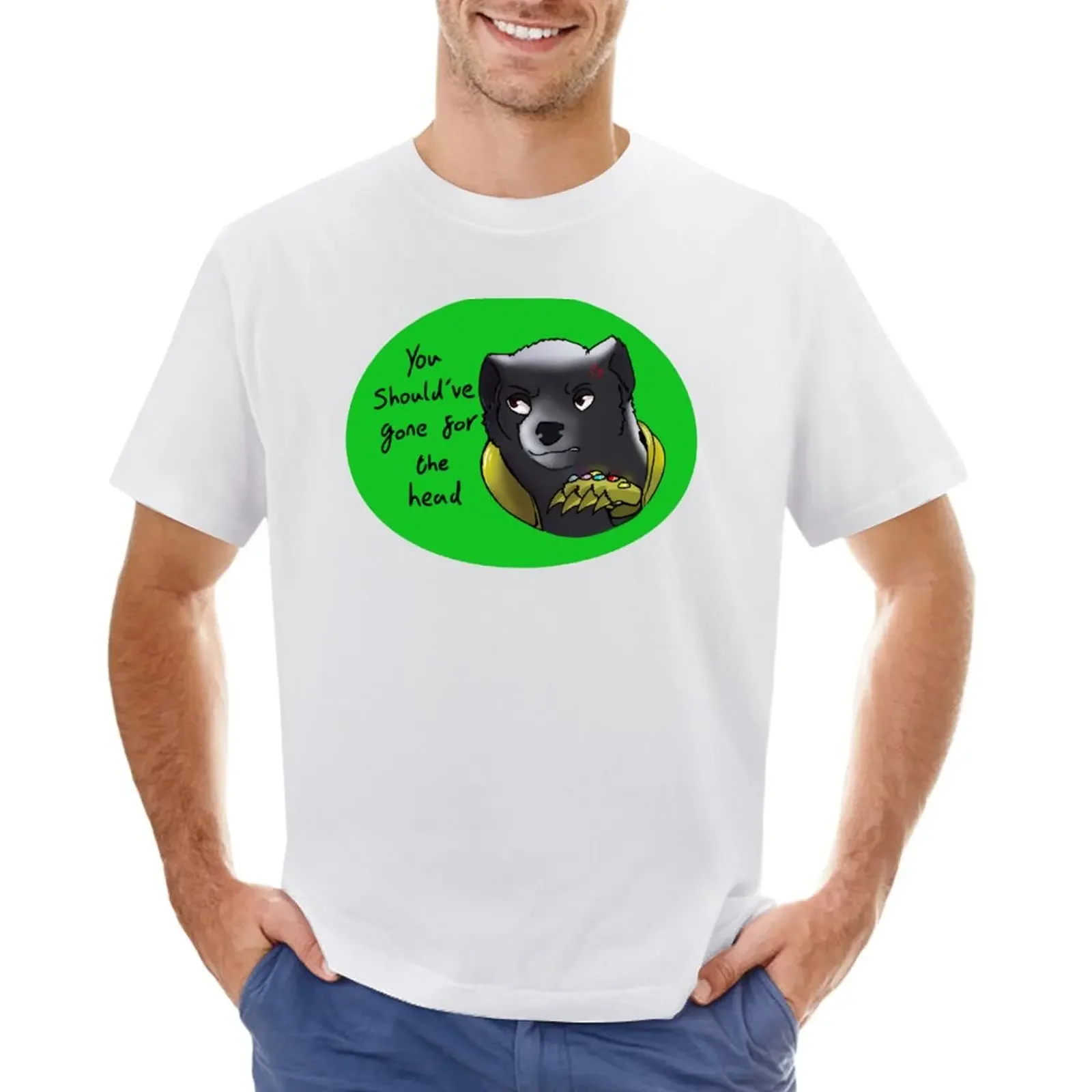 

The Infinity Badger - By BladeTheWolfArtist T-shirt cute tops Short sleeve tee animal prinfor boys mens graphic t-shirts