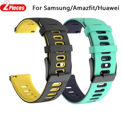 Premium Silicone Bracelet Strap - Versatile & Comfortable Fit for Smartwatches (13 Yellow - Blue)