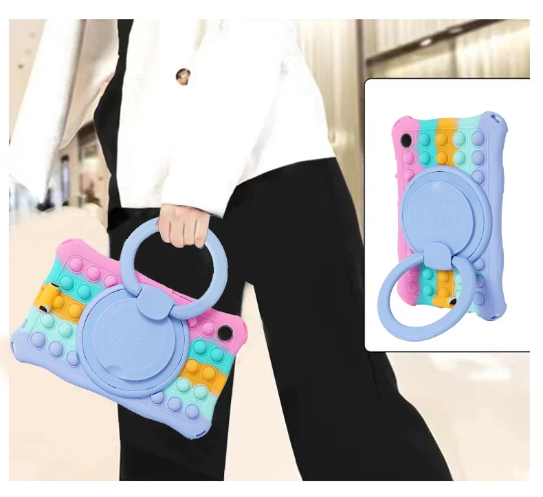 Capa para Crianças para Samsung Galaxy Tab Capa para Tablet com Suporte Giratório 360 Tab a9 Mais 8.7 Plus 11 Sm-x210 X215 X216 Sm-x110 X115 a7 a8 2023 - Imagem 3