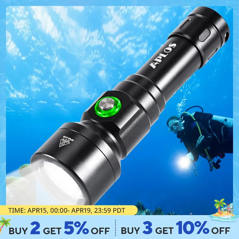 APLOS-AP40-Scuba-Diving-Flashlight-XHP70-Super-Bright-4000-Lumens-LED ...