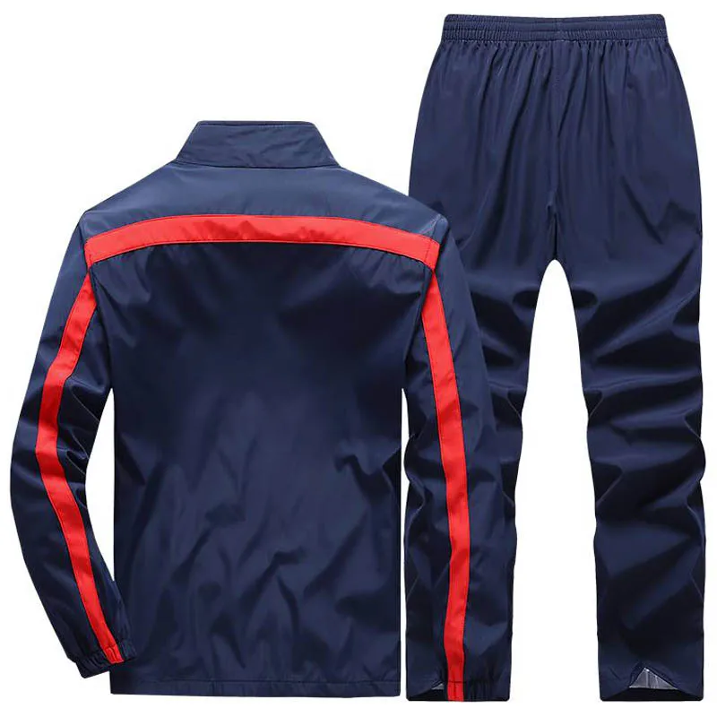 Men\'s Track Suits Sports Sweatsuits Full Zip Jackets Athletic Sweatpants Fitness Gym Jogging Running Basketball Tracksuits Sets
