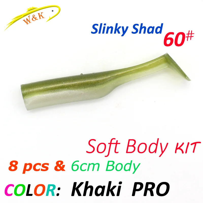 Enhanced Fishing Lure Kit - Slinky Shad Soft Lures with Jig Heads for Rock and Mud Minnow Fishing