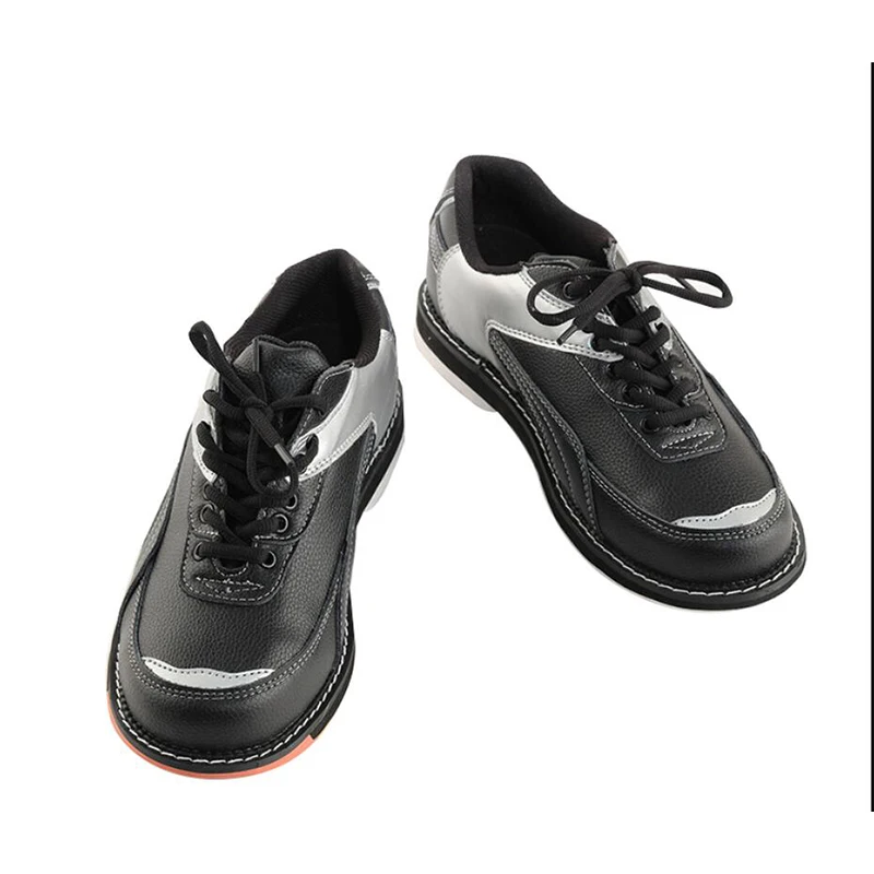 High quality men's bowling shoes non-slip sole professional leather upper sneakers ladies breathable shoes bowling supplies