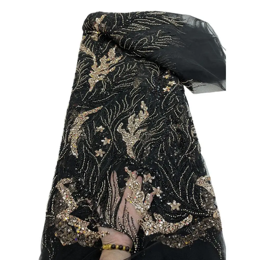 Fabric Dress Beads Lace Beaded Fabrics Dresses Beaded Fabric 2