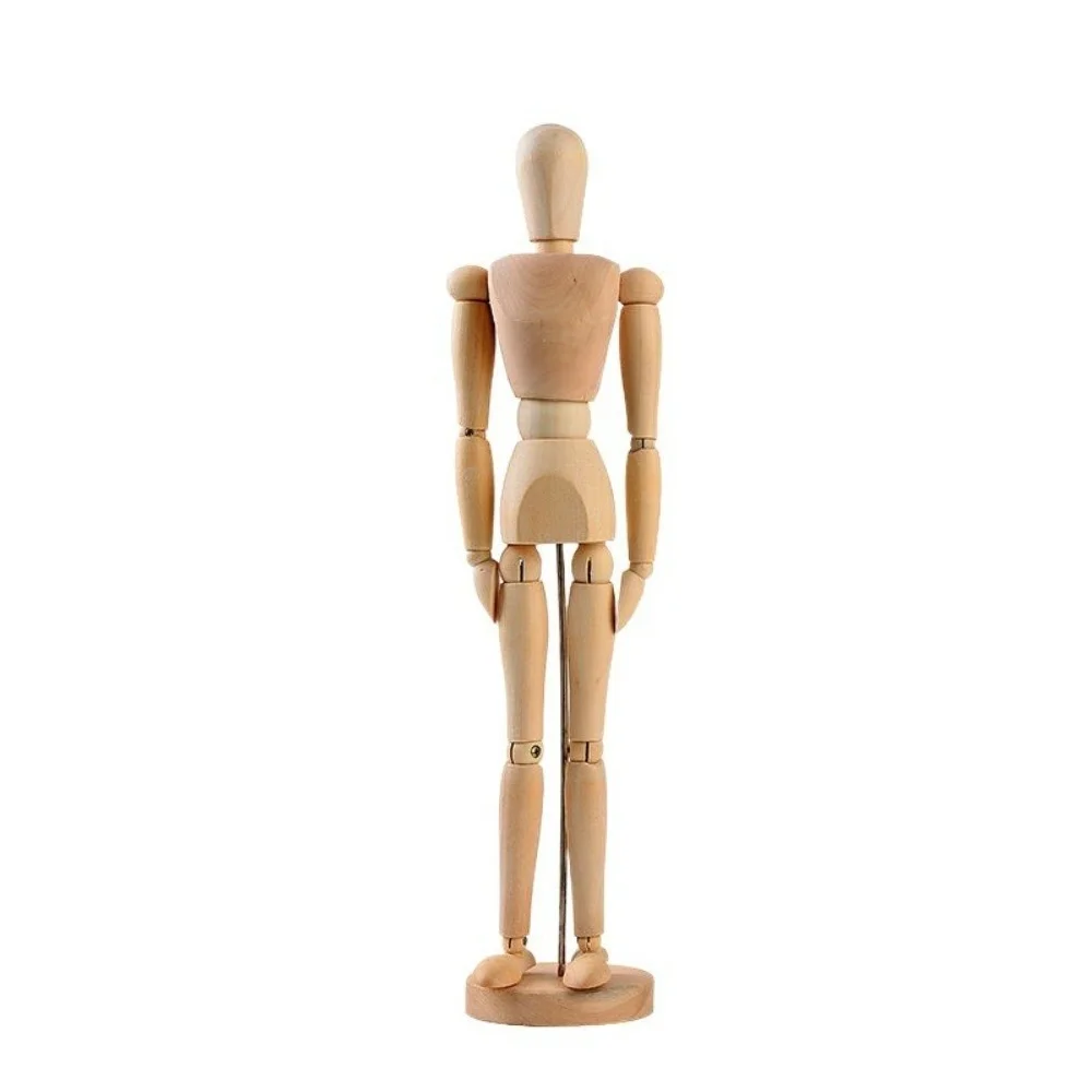 Manichino per Schizzi in Diverse Misure, Articolato e Posizionabile, Figura Umana in Legno per Artisti, Decorazione Casa, Strumento per Pratica di Disegno