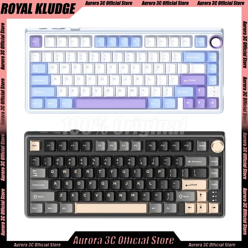 

RK R75 Mechanical Keyboard Wireless Bluetooth Keyboards Gamer Keyboard 3 Mode Hot Swap RGB Backlight PBT Keycaps Gaming Keyboard