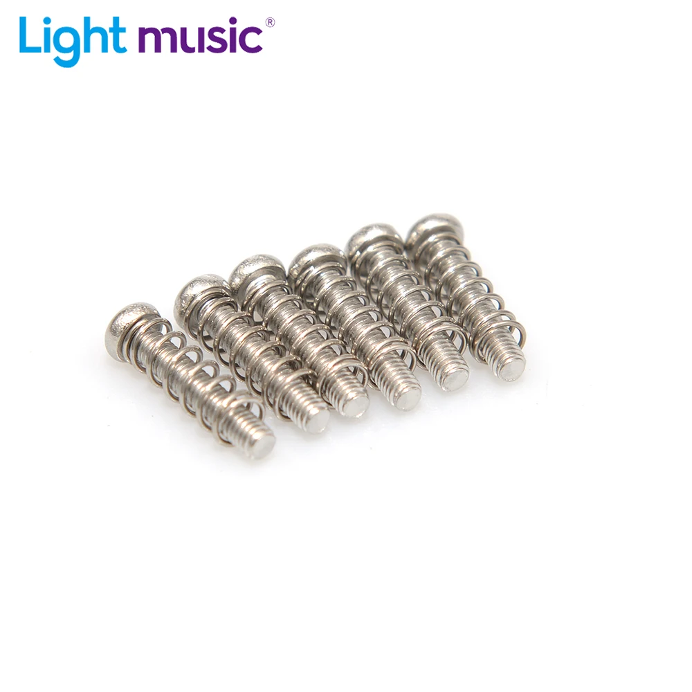 6 Stück pro Set E-Gitarre Tremolo Brücke Sattelschrauben und Federn Messing Chromfarbe für ST-Gitarre