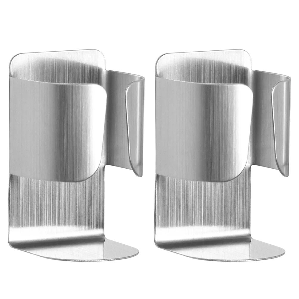 

2 Pcs Storage Shelves Electric Toothbrush Holder Rack Stand Nail Free Bathroom Nail-free Wall-mounted Toiletry Shelf