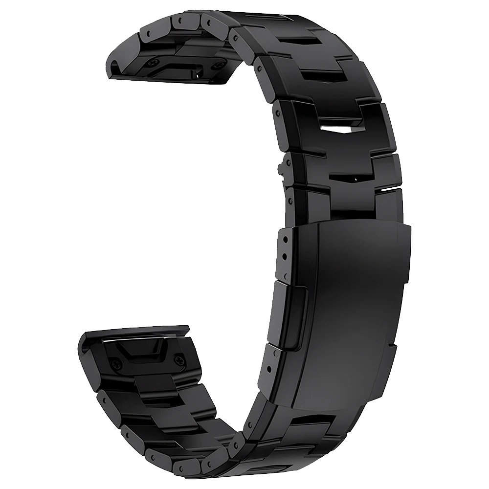 Premium Titanium Metal Watch Band with QuickFit Clasp - 26mm/22mm Strap