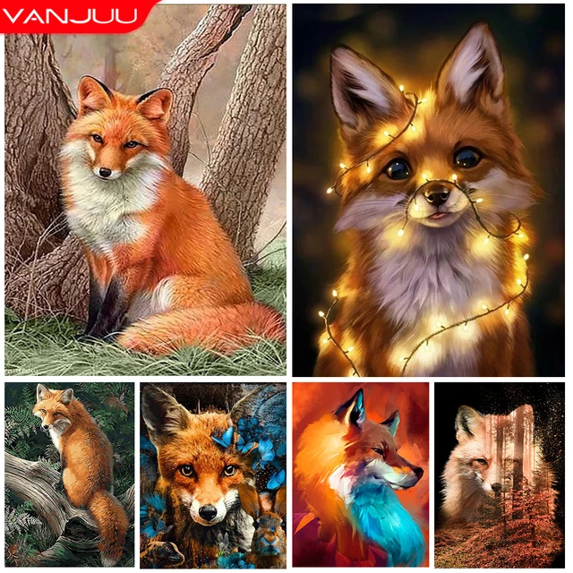 Diamond Embroidery Fox Animals 5D DIY Diamond Painting Full Drill