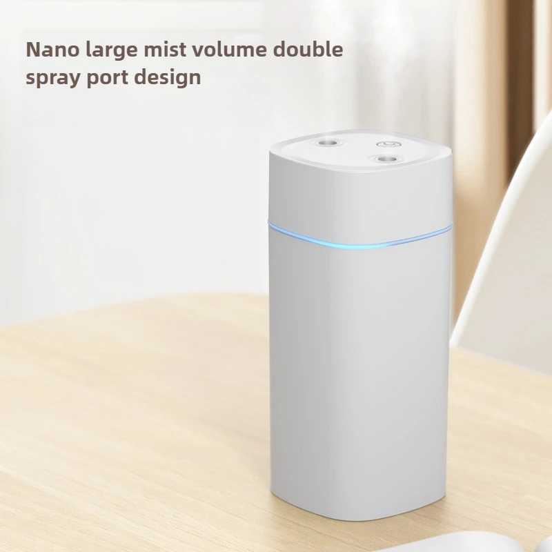 600ML Luminous Air Humidifier Double Spray Port Essential Oil Aromatherapy Humificador Cool Mist Maker Purify for Home Office 2