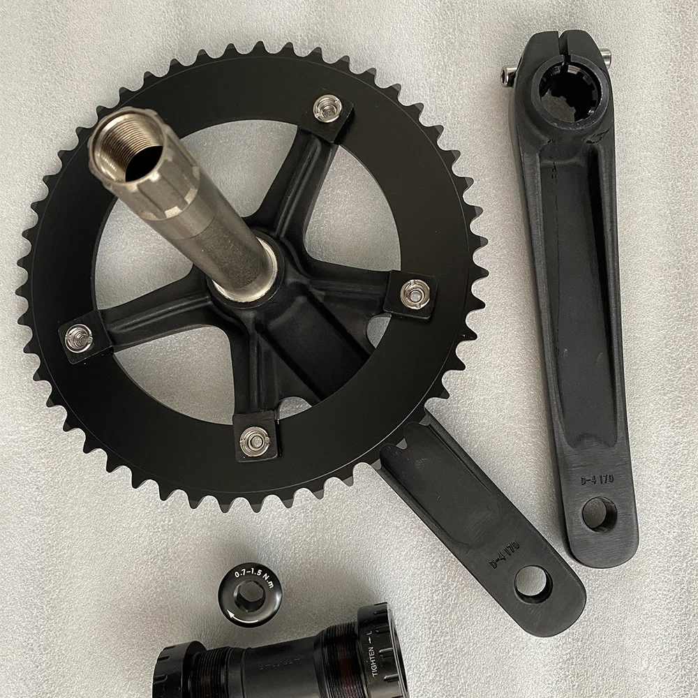 INTRO7TECH Fixie Bike Hollow One-piece Crankset Al-7075-T6 48