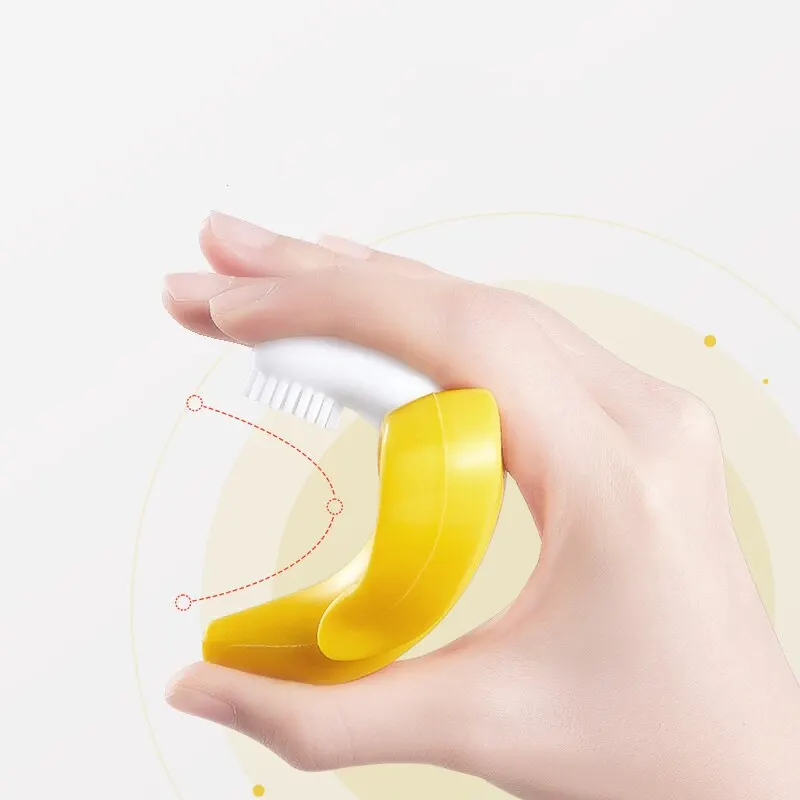 Banana Silicone Teether Brush 4