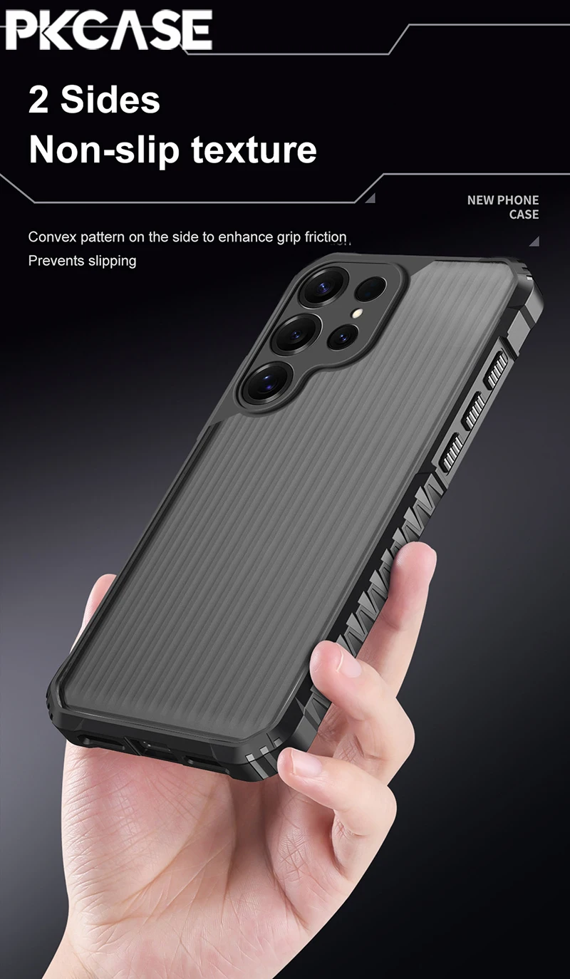 PKCASE Matte Armor Stoßfeste Hülle für Samsung S26 S25 Edge S24 S23 Ultra Plus FE A57 A37 A17 A07 A56 A36 A26 A16 A06 Cover – Detail 3