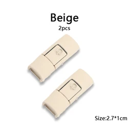 Vibrant Metallic Shoelace Clips with Press Lock (Beige)