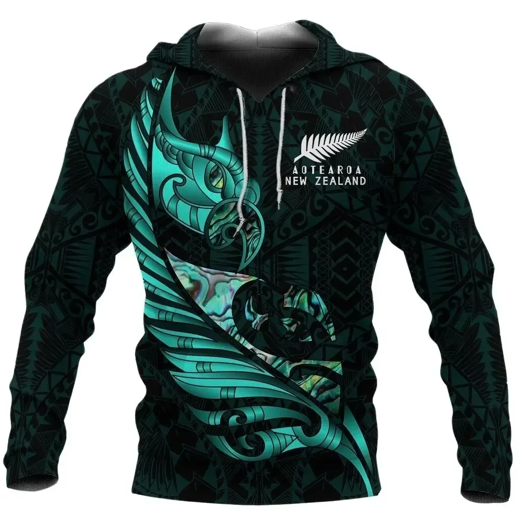 thumbnail image 1 of Sudadera con capucha para hombre, estampado 3D de Nueva Zelanda, moda urbana, manga larga, estilo Y2K, sudadera de gran tamaño para exteriores, 6XL, 1 of 5