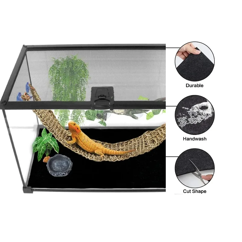 

Reptile Carpet Terrarium Bedding Substrate Liner Reptile Cage Mat Tank Accessories for Bearded Dragon Lizard Tortoise Gecko