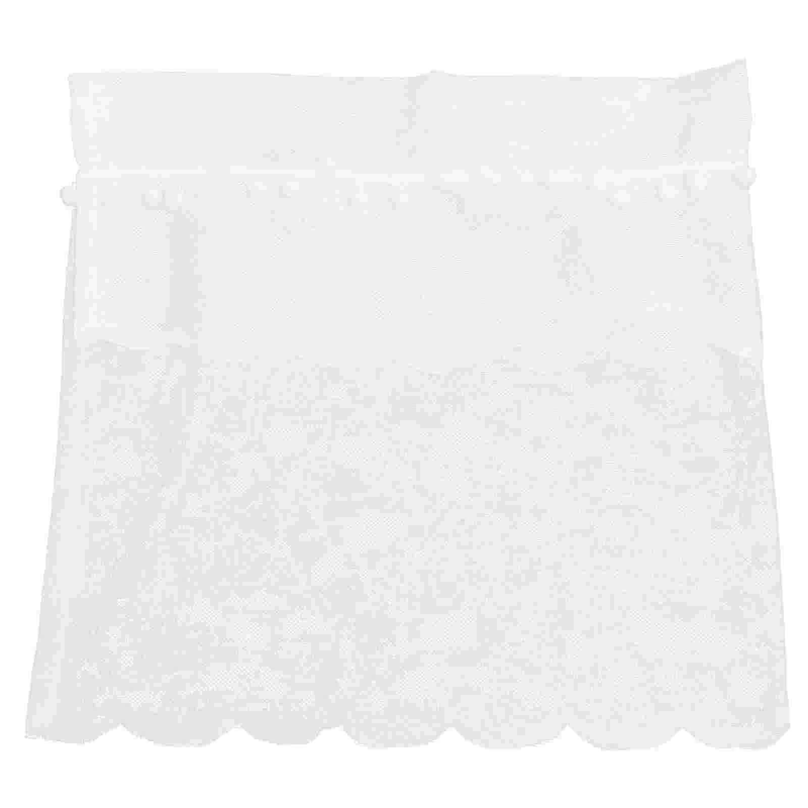 

Floral Sheer Lace Balloon Shade Curtains Bedroom Decore Shades for Windows Bulk Kitchen Valance Short