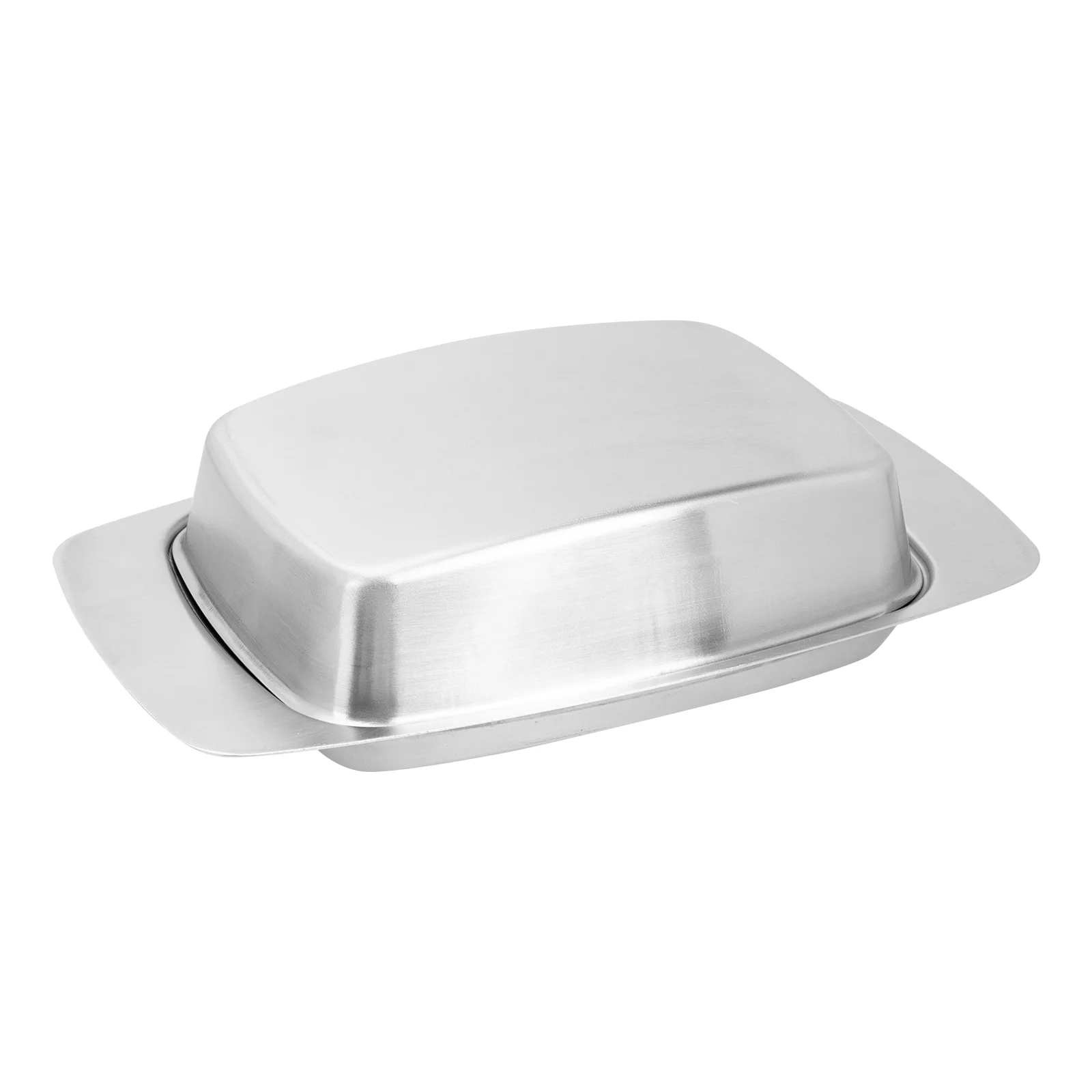 

Classic Butter Dish Lid Stainless Steel Butter Keeper Box Covered Butter Serving Tray Butter Case Container Cover Fridge