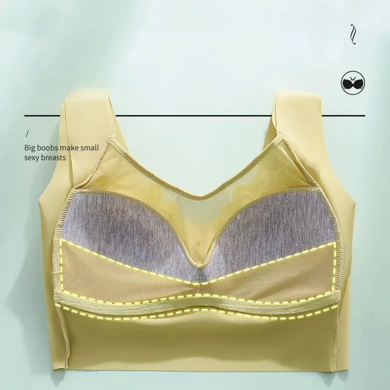 New Gathering Chest Wrapping Underwear Fashion Women's Anti Sagging Breathable High Quality Black Lace Close Fitting Bra Pink