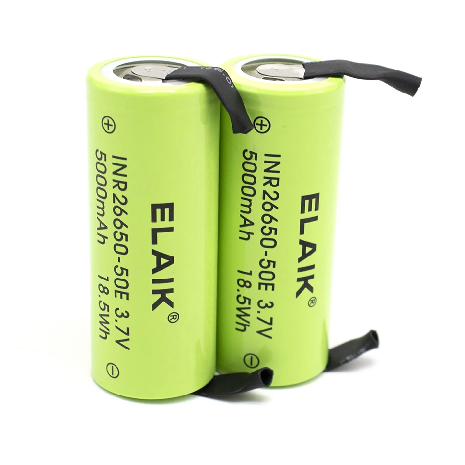 12pcsELAIKINR266505000mAh37Vlithiumbatterywithlowinternal