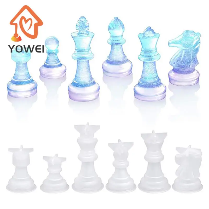 1pc DIY Chess Piece Crystal Epoxy Silicone Mold Queen King Soldier 6  Three-Dimensional Chess Piece Mold Chess Game Entertainment - AliExpress