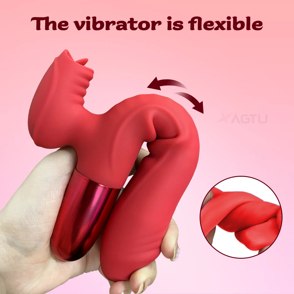 Powerful Vibrator for Women Tongue Licking Clitoris Vibration Stimulator Female Masturbator G Spot Dildo Adults Goods Sex Toys
