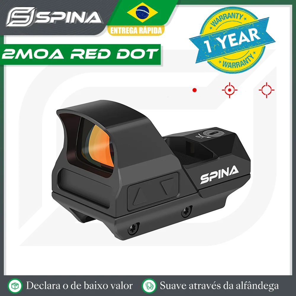 

SPINA Optics HD 3 Reticle Reflex Red Dot 2MOA Rifle Scope Sight Dovetail Design For Hunting.308 12GA AR15 M4