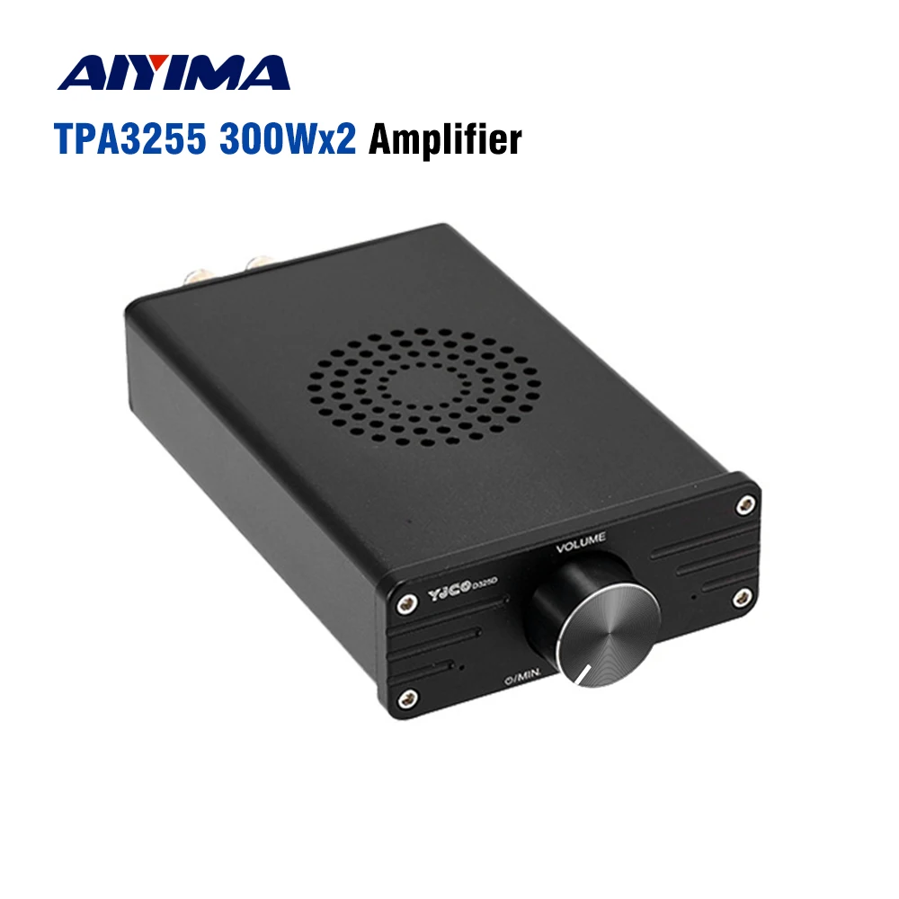 

AIYIMA HiFi Power Amplifiers 300Wx2 TPA3255 Sound Amplifier Stereo Class D Mini Speaker Amplify 2 Channel Audio Amplificador