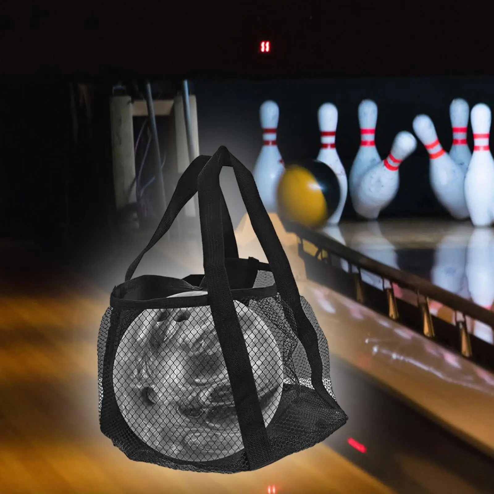 Single Bowling Ball Bag Bowling Tote Bag with Handle Bowling Ball Holder Carrier Handbag for Outdoor Sports Practice Training