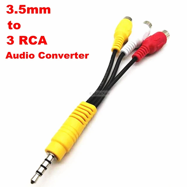 15cm Stereo Audio Cable 3.5mm to 2x RCA - Audio Cables and Adapters