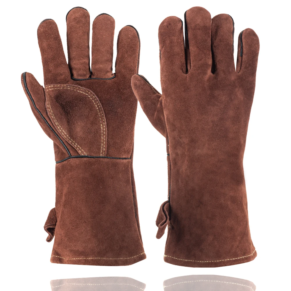 Work gloves protective gloves insulating gloves 14 inch welding gloves for welder heat insulation