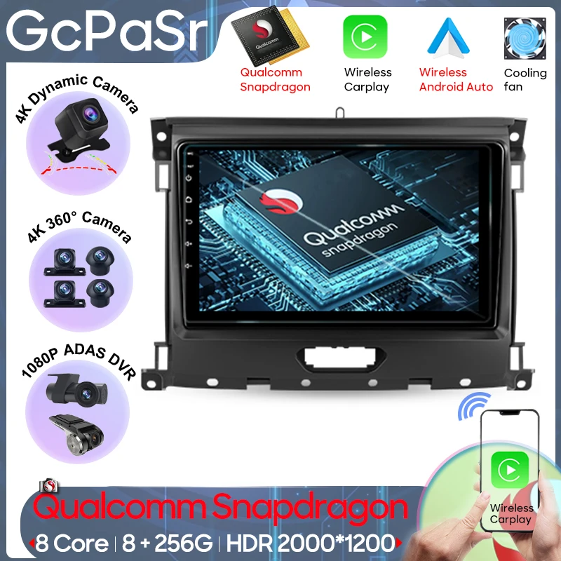 

Car Radio For Ford Ranger P703 2015 - 2022 Navigation GPS Android Auto Stereo Video Head Unit 5G Bluetooth No 2din DVD