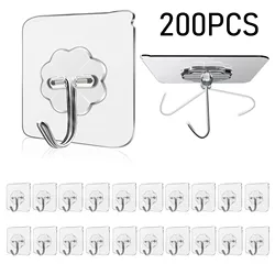 Versatile Waterproof and Oilproof Self - Adhesive Wall Hooks for Indoor and Outdoor Use (200PCS)