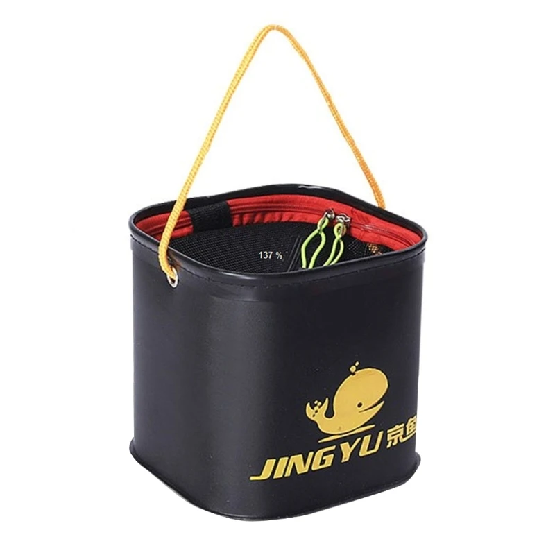 Seau Pliable 5 Gallons (19L) Khaki Avec Poignée, Récipient Eau Pour Camping Et Pêche