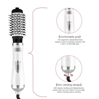 Rotational Professinal Hair Dryer Comb Straightening Brush 2 in 1 Salon Blower Multifunctional Styling Tools Straight and Curler 2