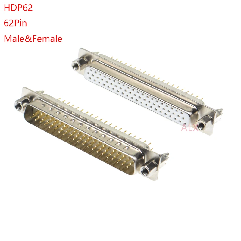 1 шт. 3U позолоченный HDP62 DP62 DB62 Штекерный разъем прямой контакт с фиксированным винтом Тип D-Sub 62pin адаптер 62 pin 62 P