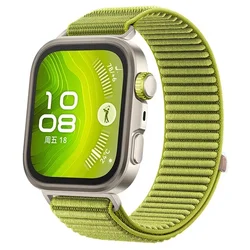 Premium Woven Nylon Sports Wristband for Huawei Fit 3 (Field green 01)
