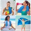 2-pcs Microfibre set sports towel fitness swimming towel body bath towel canbeused for yoga running camping beach WashclothTowel 6