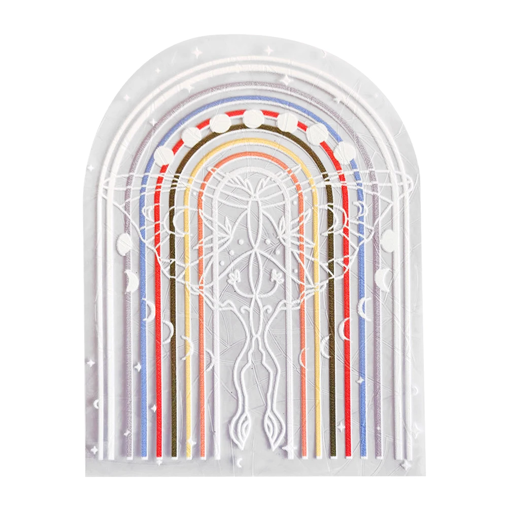 PVC Film Decal Cute Rainbow Light Catcher Sticker Window Decoration Prisms for Home Bedroom Living Room Ornament