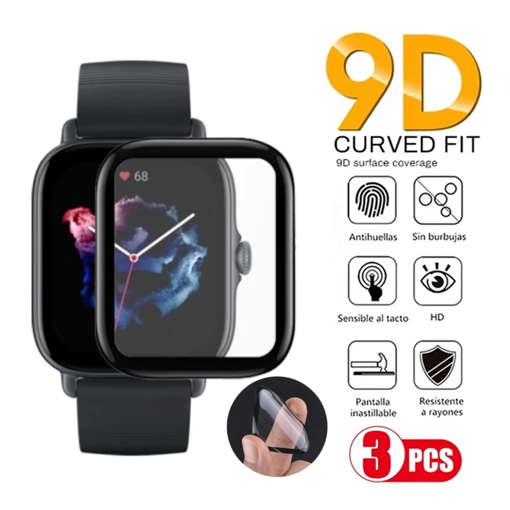 

3D Curved Film For Huami Amazfit GTR4 4Mini Full Cover Soft Screen Protector Not Glass For Amazfit GTS 4 Mini GTS4 Watch Films