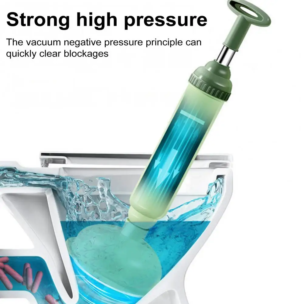 45cm Silicone Toilet Plunger High Pressure Pump Anti-Clogging Drain Cleaners Suction Cup Telescopic Handle Toilet Clog Remover