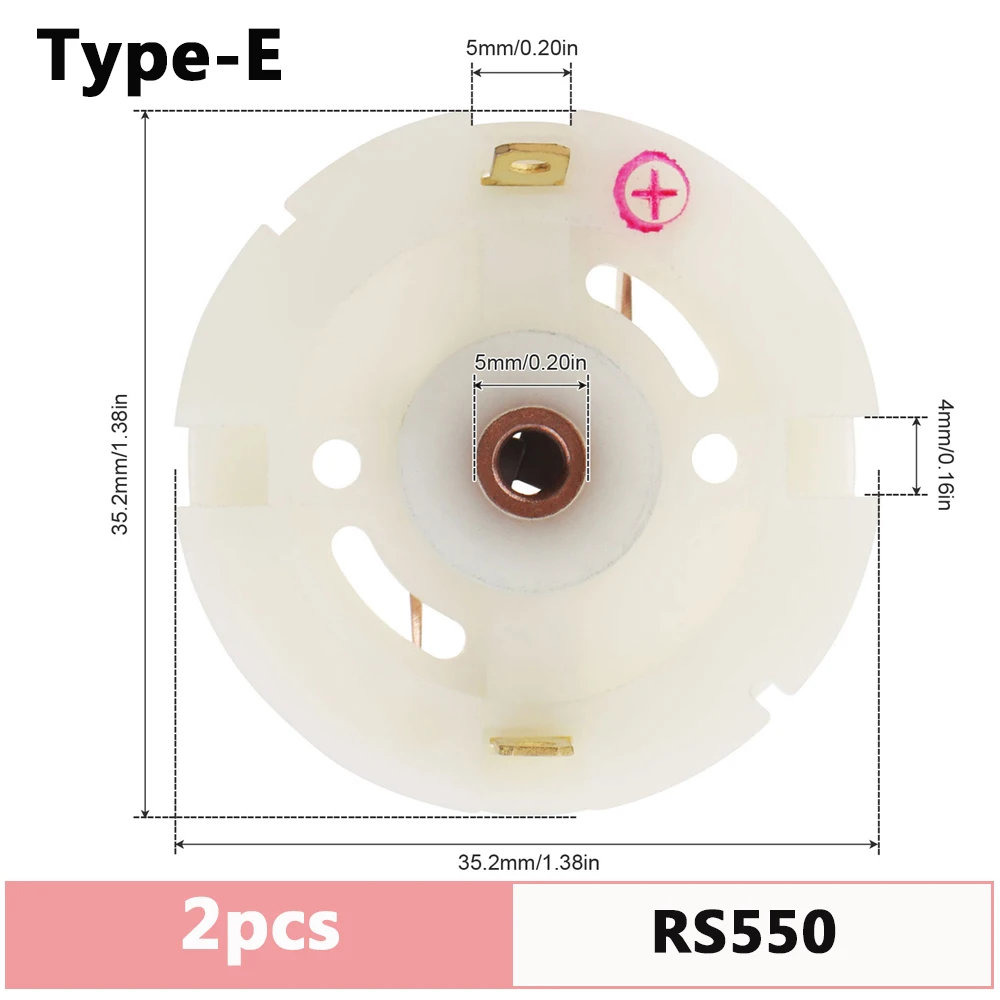 2Pcs RS550 RS380 RS775 DC 모터 카본 브러쉬 홀더 전기 드릴/구리 브러시 모터 도구와 전기 스크루 드라이버