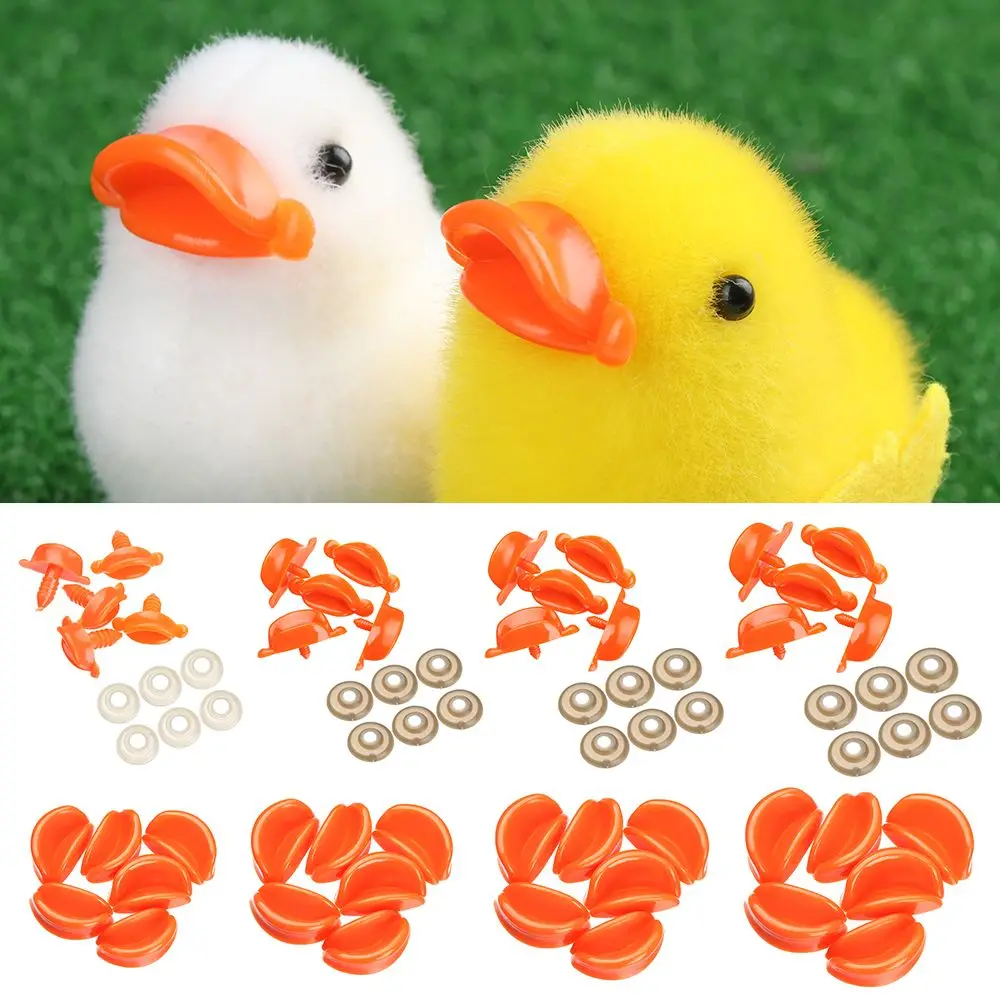 

10PCS Plastic Knitting Toy Cotton Stuffed Doll Duck Safety Mouth Animal Puppet Making Dolls Accessories Handmade Material