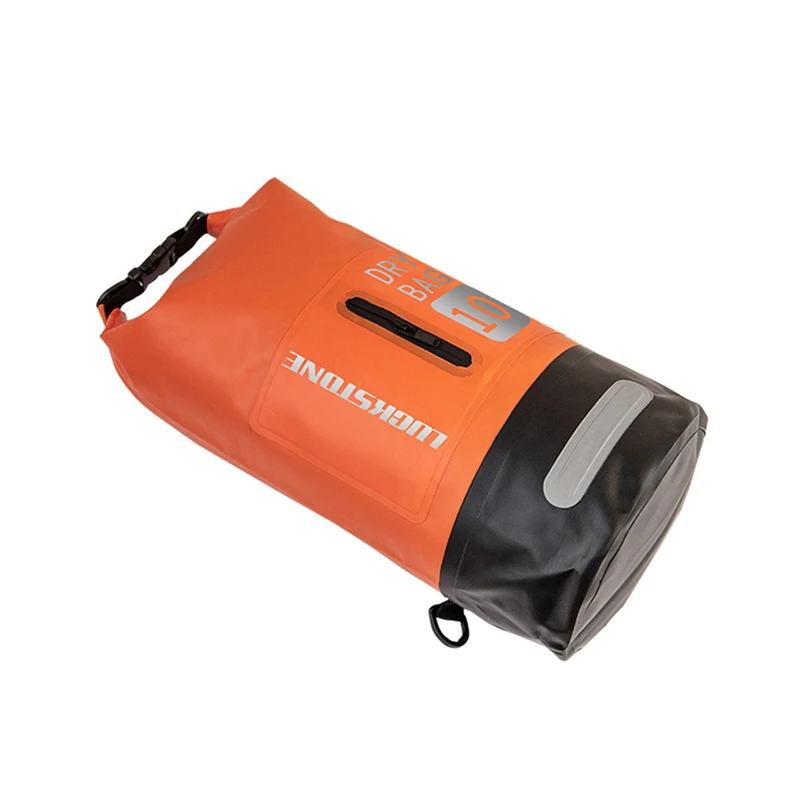PVC Outdoor Waterproof Bag 10L 20L Beach Rafting Boating Swimming Double Shoulder Bag Scratch-resistant Bucket waterproof shoulder bag