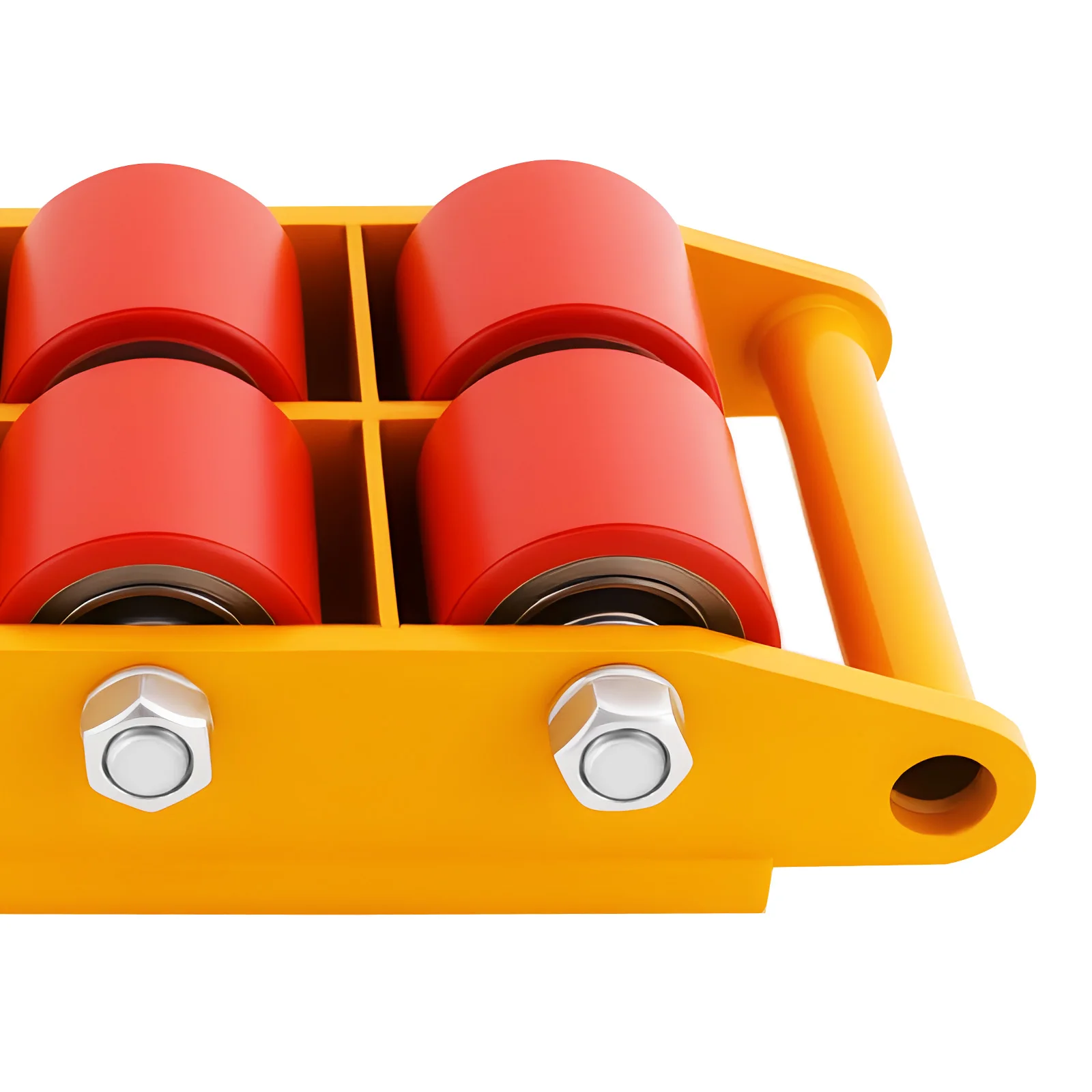 Heavy Duty Machinery Mover 8T Load 6 PU Wheels 43 Balls for 360° Rotation Steel PU Construction for Equipment Furniture Moving
